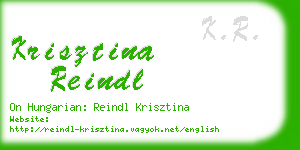 krisztina reindl business card
